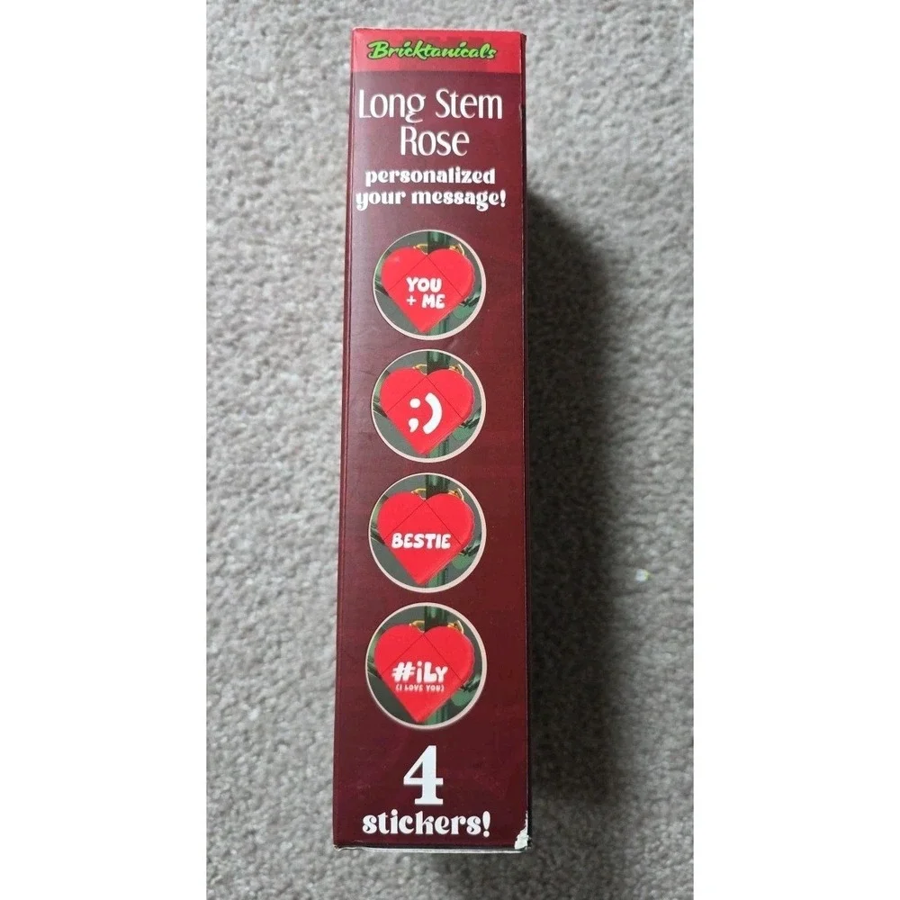 Brick Craft Bricktanicals Building Set 72626 Long Stem Red Rose -79 Pieces New